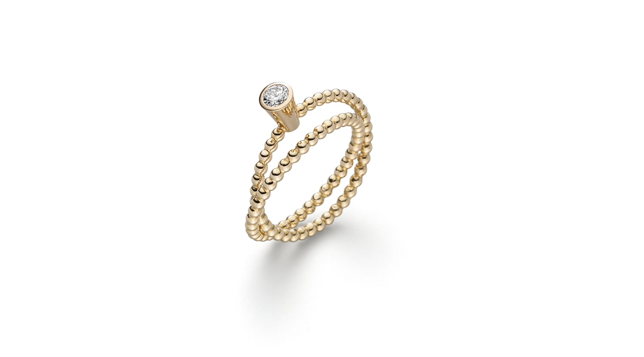 ROKOKORING 750/-GELBGOLD & BRILLANT